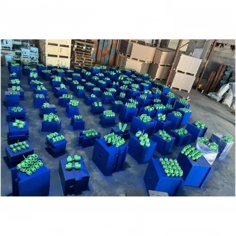 Pipe fitting molds and green trial parts prepared on the shop floor