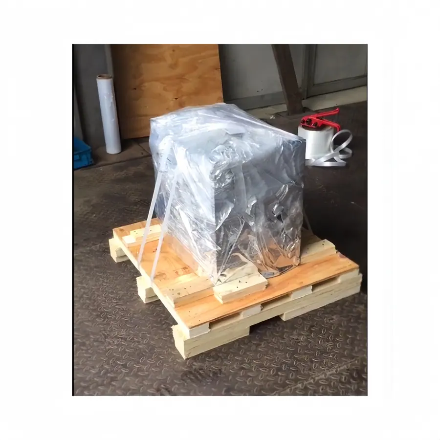 Packed mold prepared for export handoff