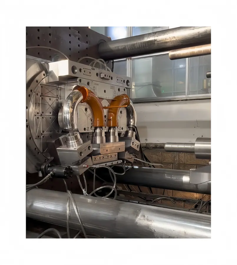 Injection mold trial on a molding machine at JFMOULD
